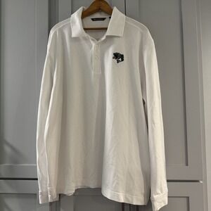 Cutter & Buck XXL‎ Mens White Long Sleeved Polo Shirt Gwinnett Stripers MiLB